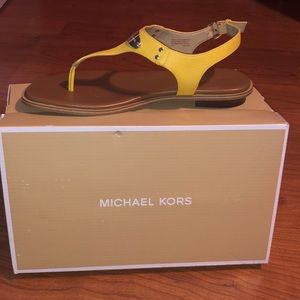 Michael kors yellow sandals